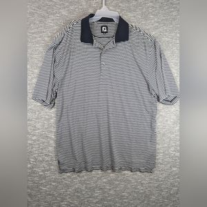 Footjoy Shirt Golf Polo Men's XXL Striped Performance Stretch Casual